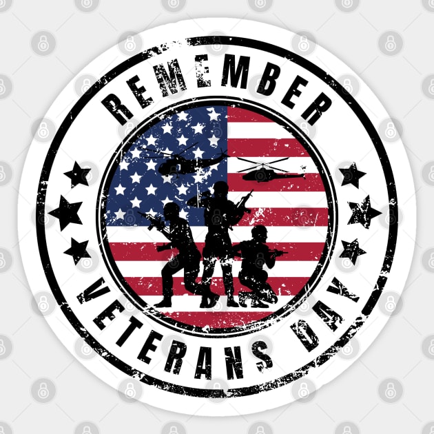 Remember Veterans Day Sticker by oneduystore